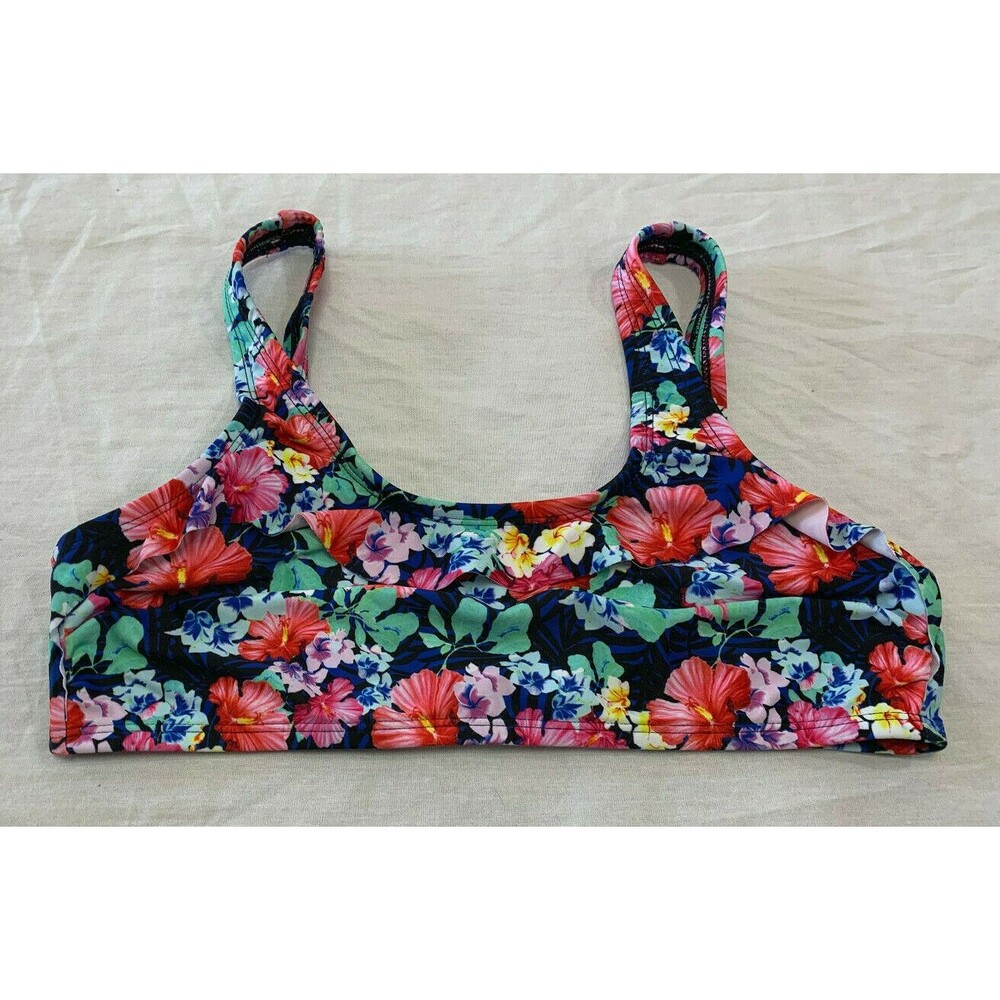 XHILARATION WOMENS SWIM WIRE FREE TOP BRA SIZE M